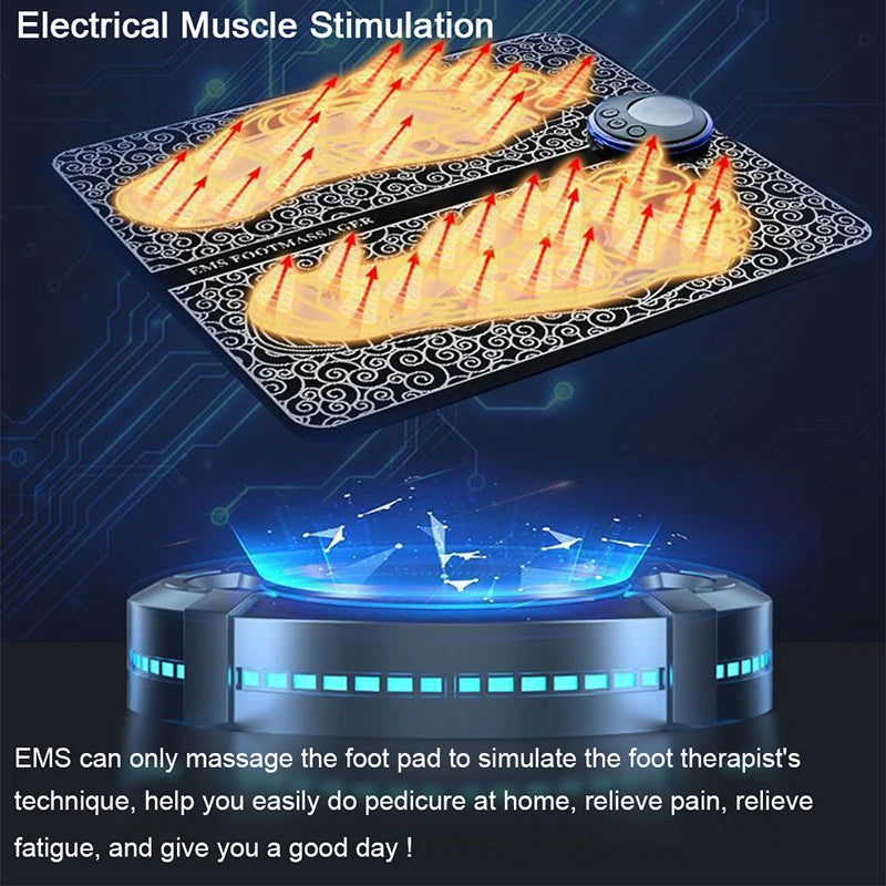 EMS Foot Massager Mat - Portable Electric Muscle Stimulation Therapy