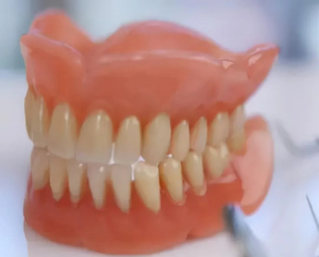 Natural Cosmetic Denture Set - Realistic Upper & Lower False Teeth Smile Makeover - 8