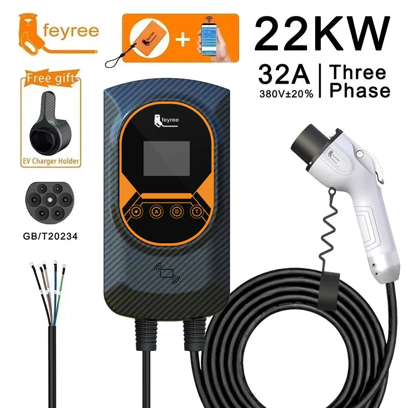 Smart EV Wallbox Charger - WiFi APP Control GB/T Electric Vehicle Charging Station