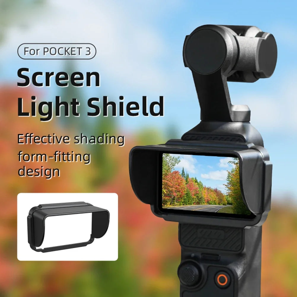 Sun Shade for DJI Osmo Pocket 3 - Anti-Glare Screen Hood & Light Shield
