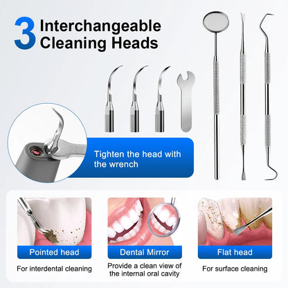 Visual Ultrasonic Tooth Cleaner with HD Camera & LED Light