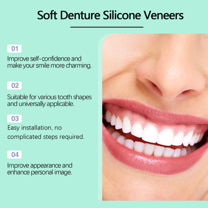 Silicone Temporary Dentures - Comfortable Snap-On Smile & Teeth Repair Kit