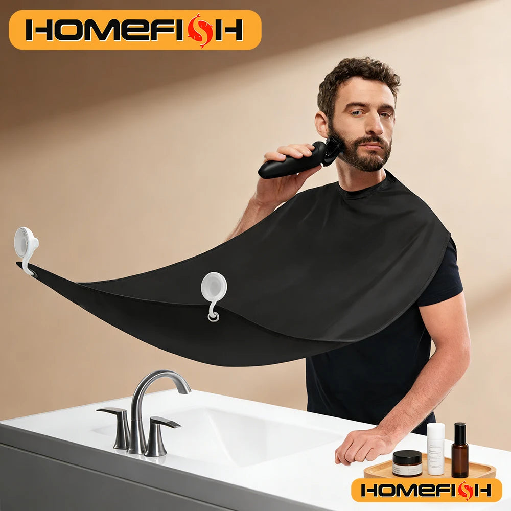 Beard Shaving Bib Apron - Clean Hair Catcher Grooming Cape - 5