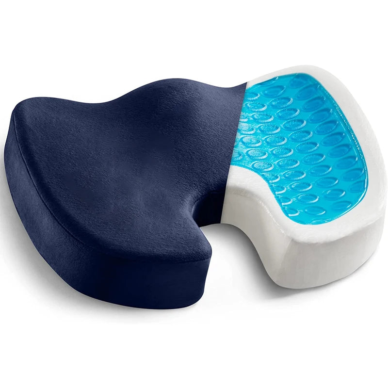 Ergonomic Gel Memory Foam Seat Cushion for Office Chair and Car