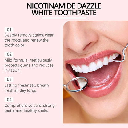 Nicotinamide Teeth Whitening Toothpaste - Deep Stain Removal & Gum Care