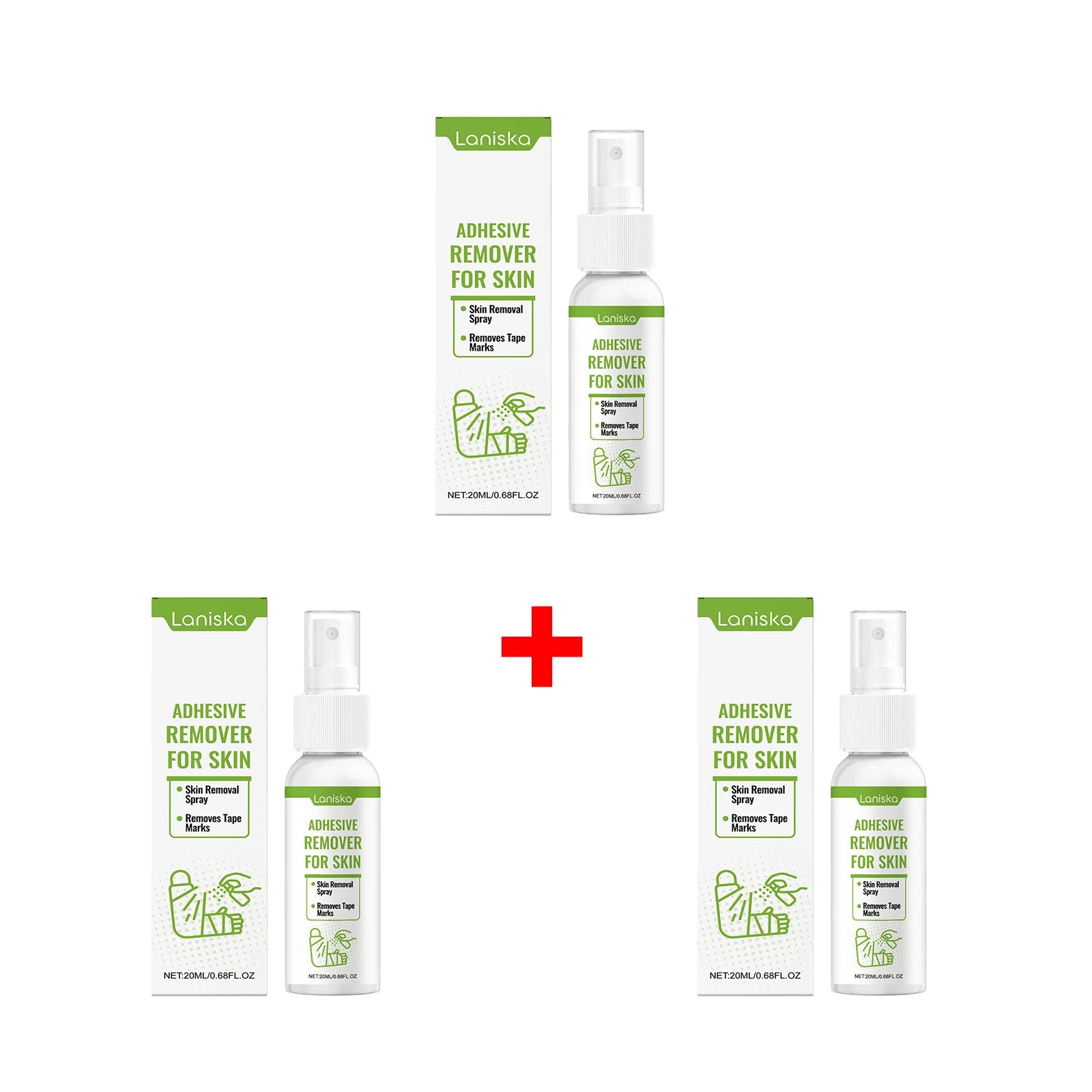 Gentle Adhesive Remover Spray for Skin - Painless Tape and Bandage Residue Cleaner - 19