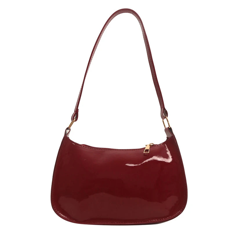 Luxury Solid Leather Shoulder Bag
