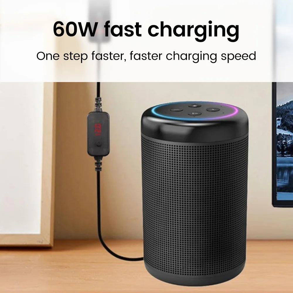 USB-C to DC PD Power Boost Cable for WiFi Routers & Laptops 5V-20V - 3