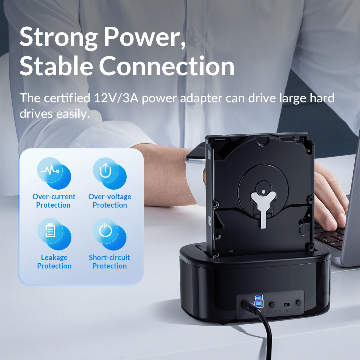 ORICO Dual Bay HDD Docking Station - USB 3.0 SATA for 2.5/3.5" SSD/HDD