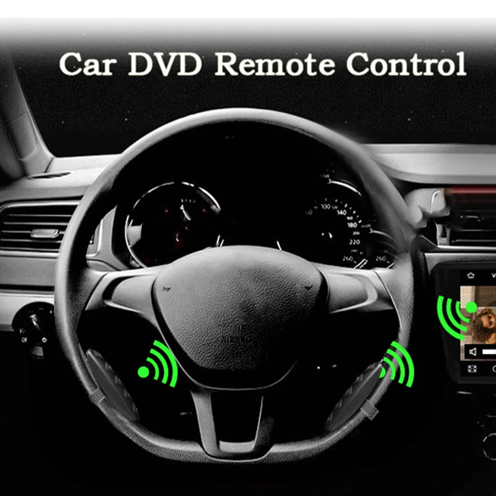 Wireless Car Steering Wheel Remote Control - 10-Key Universal Media Buttons - 7