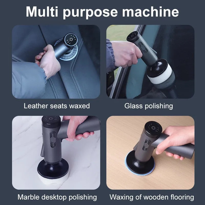 Handheld Cordless Car Polisher & Waxing Machine | 4000mAh Buffer Tool
