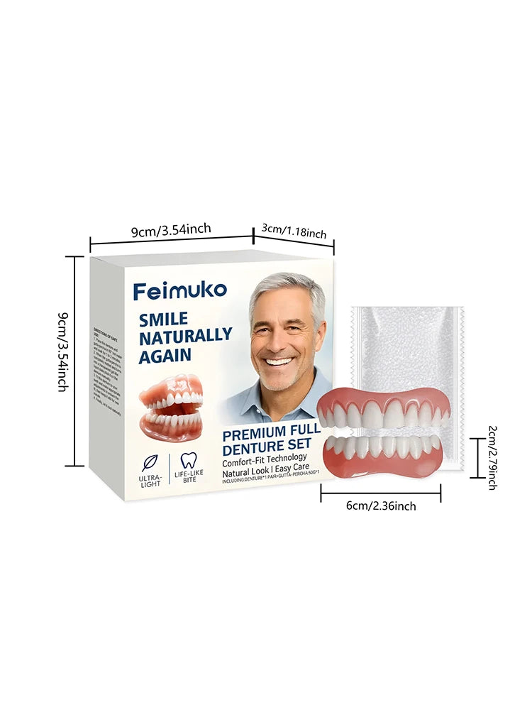 Natural Look Instant Cosmetic Denture Set for Comfortable Smile Correction - 17