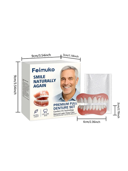 Natural Look Instant Cosmetic Denture Set for Comfortable Smile Correction