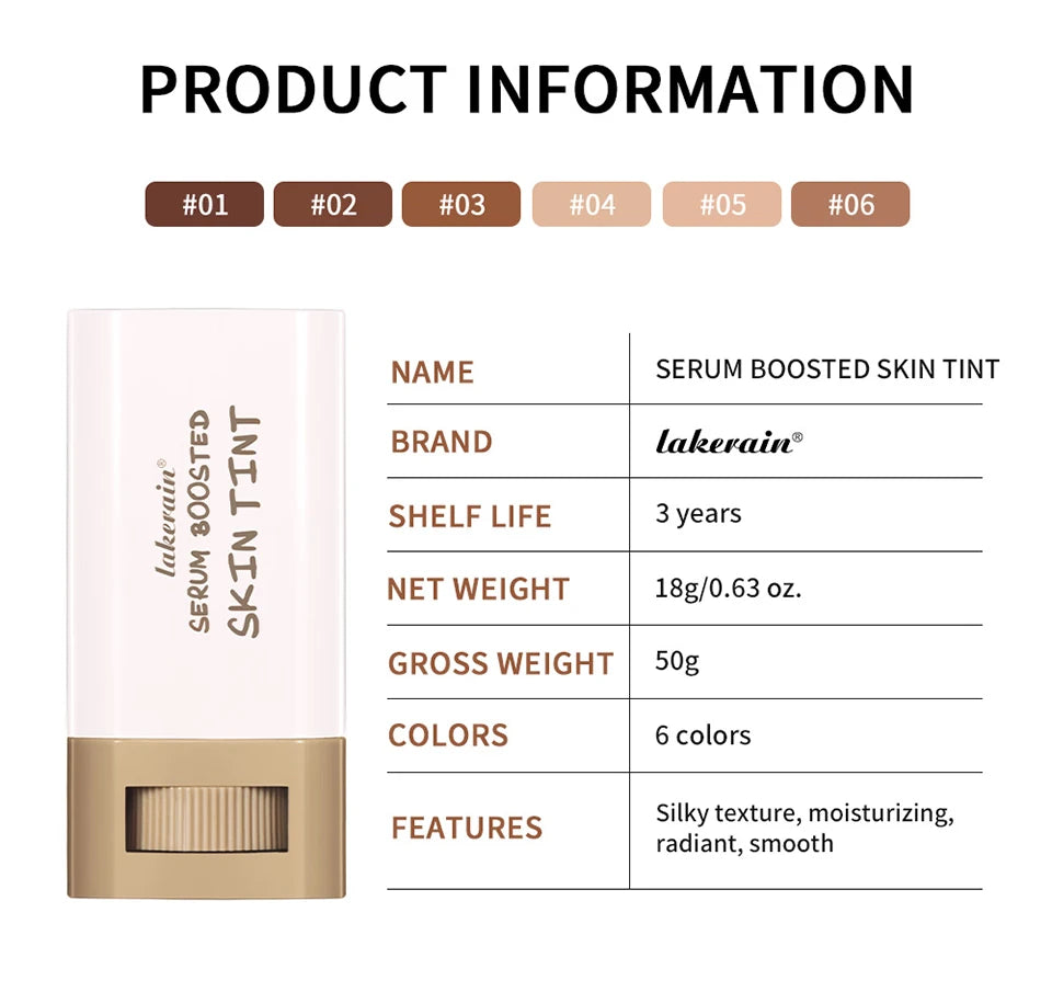 Serum Boosted Skin Tint Foundation Stick - Hydrating & Waterproof