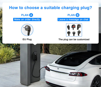 Portable 3.5KW EV Charger - Adjustable 16A Level 2 Charging Station