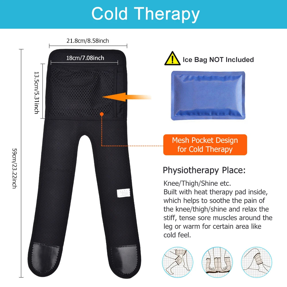 Electric Heated Knee Brace - USB Vibration Therapy & Support Pad - 5