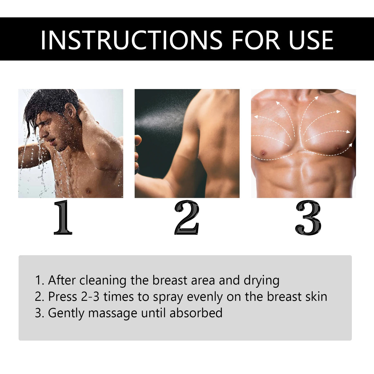 Men's Gynecomastia Chest Tightening & Muscle Sculpting Spray