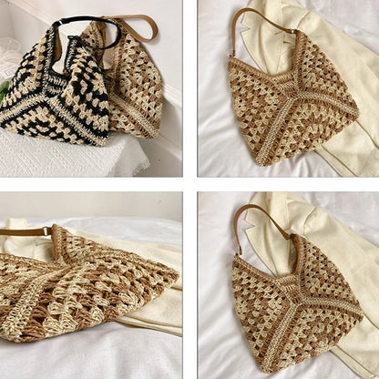 Luxury Woven Straw Beach Bag