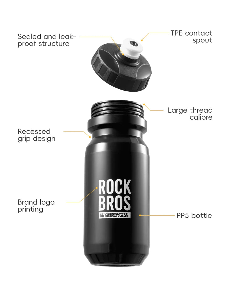 ROCKBROS 600ML Squeeze Sports Water Bottle for Cycling & Outdoor Activities - 9