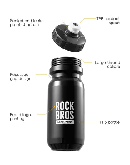 ROCKBROS 600ML Squeeze Sports Water Bottle for Cycling & Outdoor Activities
