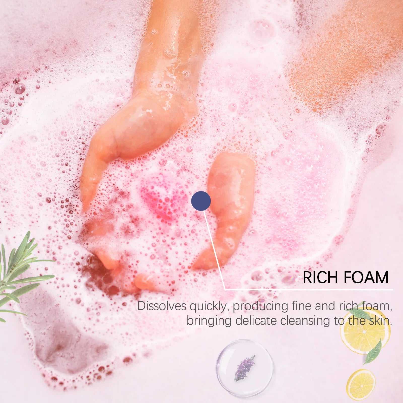 Natural Plant Essence Aromatherapy Spa Bath Bomb Set for Skin Moisturizing - 17
