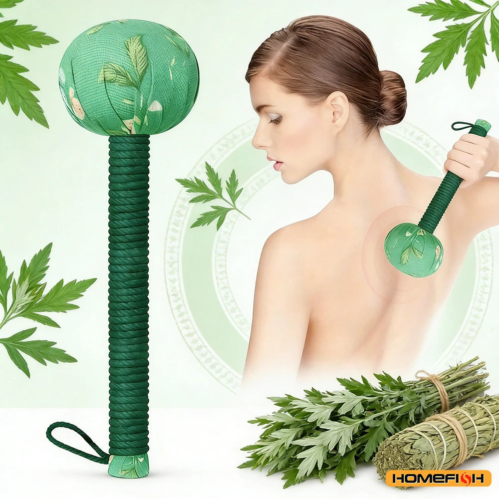 Wormwood Massage Hammer - Long Handled Back & Body Relaxer