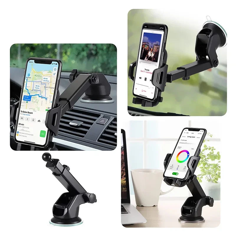 Universal Gravity Car Phone Holder - Dashboard & Windshield Mount