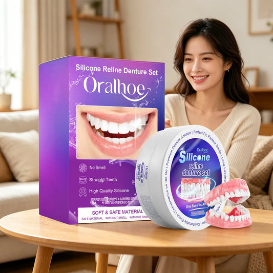 Silicone Reline Denture Set for Natural Smile & Comfortable Fit