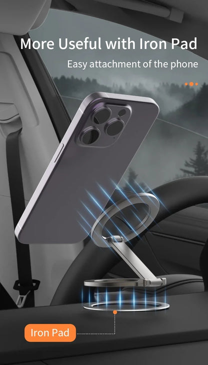 Foldable Magnetic Phone Holder for MagSafe - Universal Gym & Car Mount