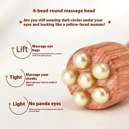 Brass Lotus Eye Massage Stick - Facial Gua Sha & Acupressure Tool