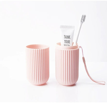Portable Travel Toothbrush & Toothpaste Holder Case - Eco-Friendly Storage