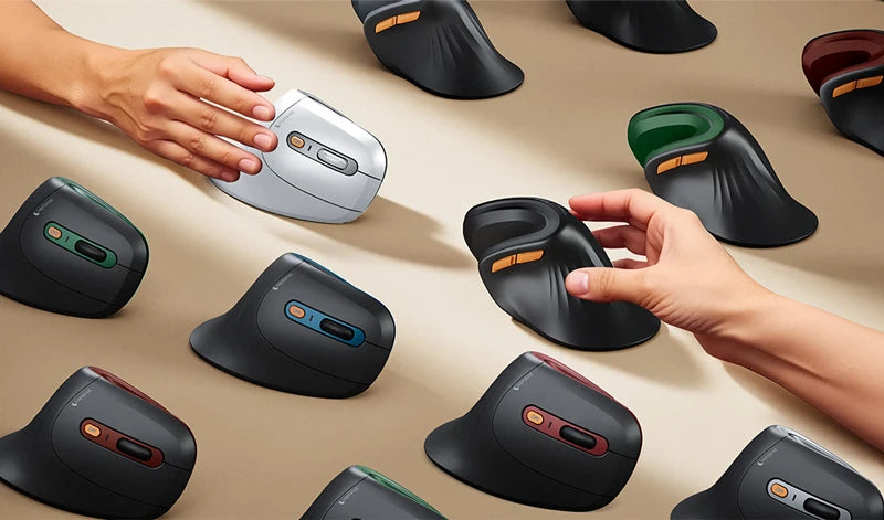 ProtoArc Wireless Ergonomic Vertical Mouse - Rechargeable Bluetooth Optical - 16