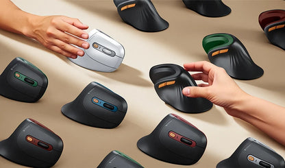 ProtoArc Wireless Ergonomic Vertical Mouse - Rechargeable Bluetooth Optical