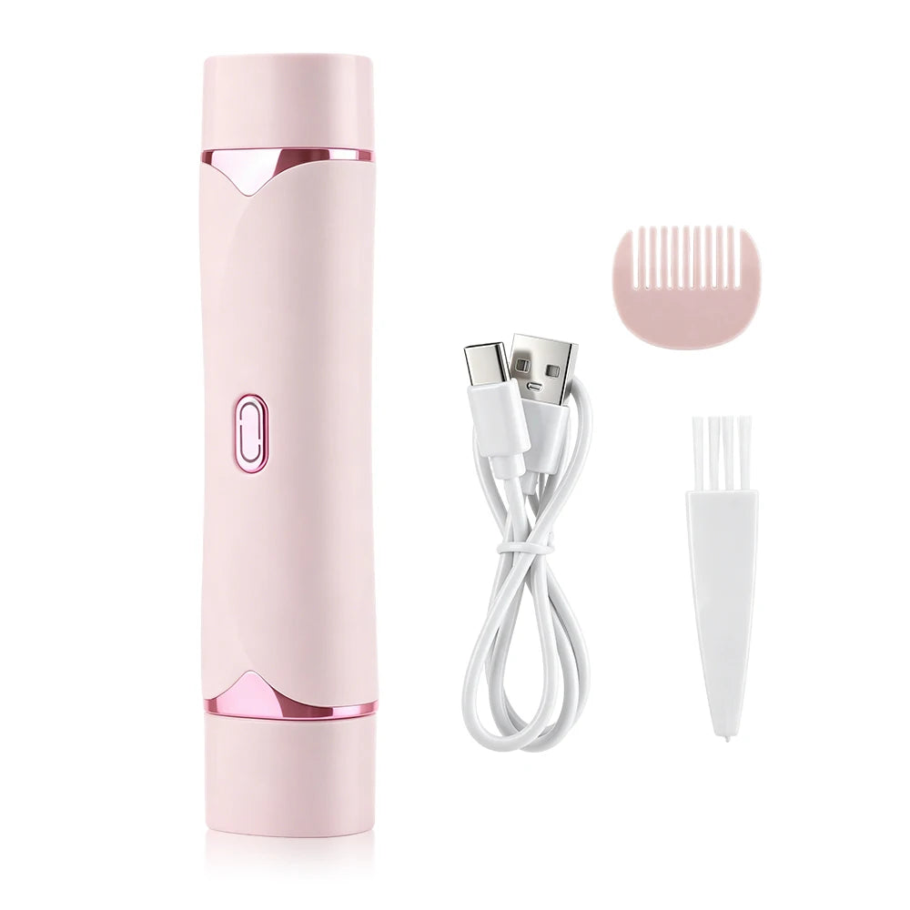 2-in-1 Dual-Head Electric Women’s Hair Trimmer & Shaver for Sensitive Skin