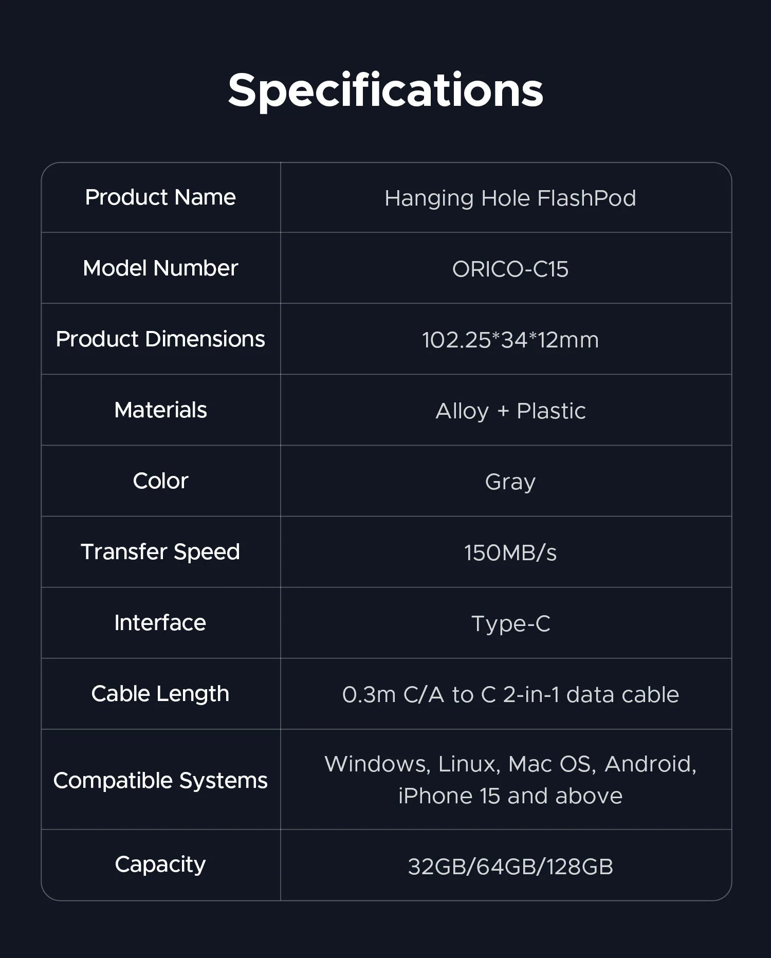 ORICO Portable External SSD - High-Speed 1TB Solid State Drive for Gaming - 24