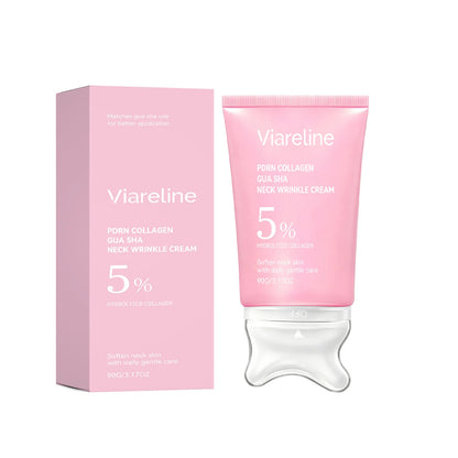 Collagen Neck Firming Cream with Integrated Gua Sha Massage Applicator