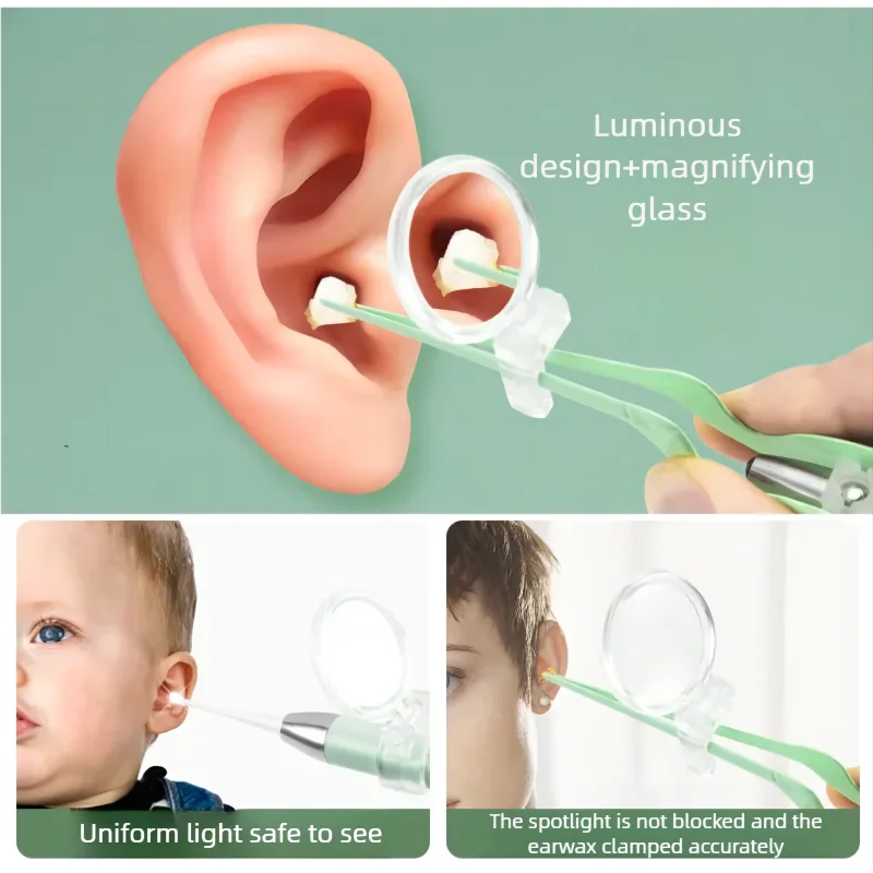 LED Illuminated Ear Wax Removal Kit - Professional Stainless Steel Ear Cleaning Tool