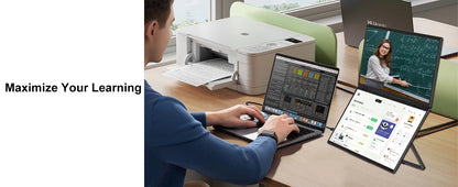15.6" Dual Portable Laptop Monitor - 1080P FHD Stacked Screen Extender