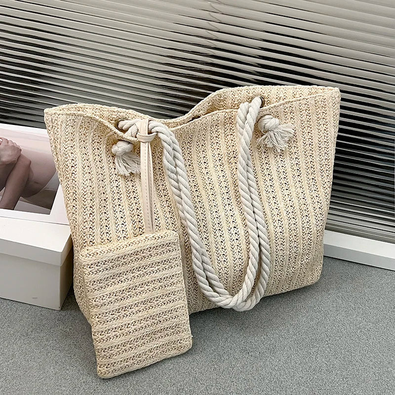 Bohemian Straw Tote