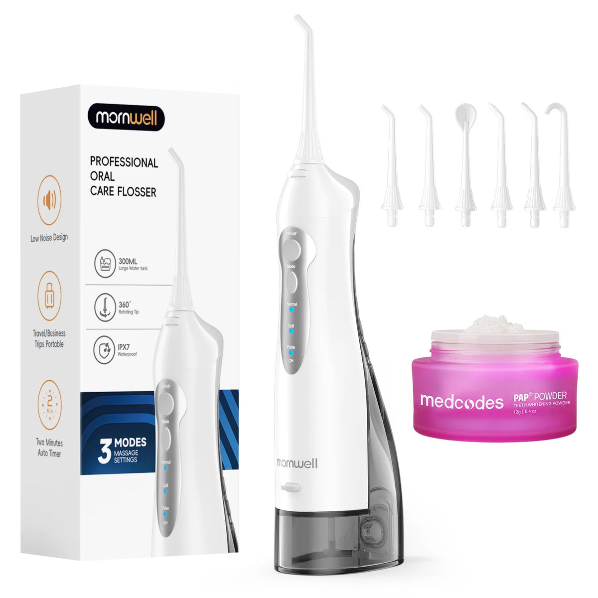 Professional Cordless Water Flosser for Deep Teeth Cleaning and Gum Health