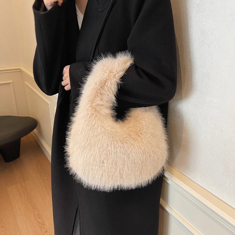 Luxury Soft Plush Bucket Bag