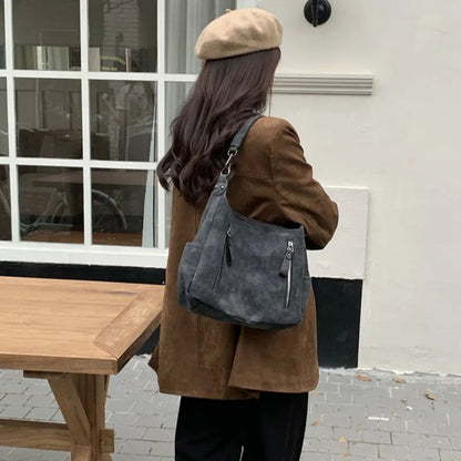 Luxury Retro Matte Shoulder Bag