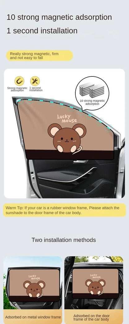 Magnetic Car Window Sunshade for Baby UV Protection