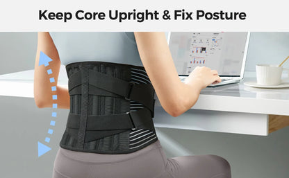 Adjustable Lumbar Support Belt - Orthopedic Back Brace for Pain Relief