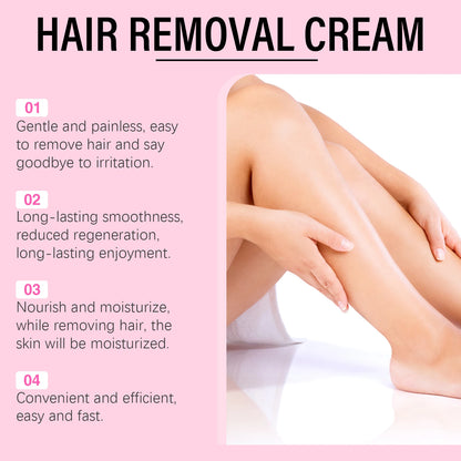 Painless Hair Removal Cream - Gentle Depilatory for Smooth & Silky Skin