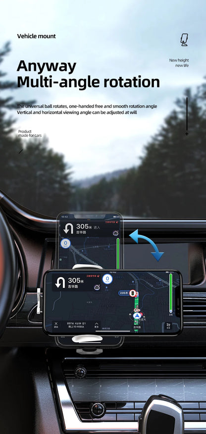 Smart Infrared Auto-Clamping 30W Fast Wireless Car Charger Mount