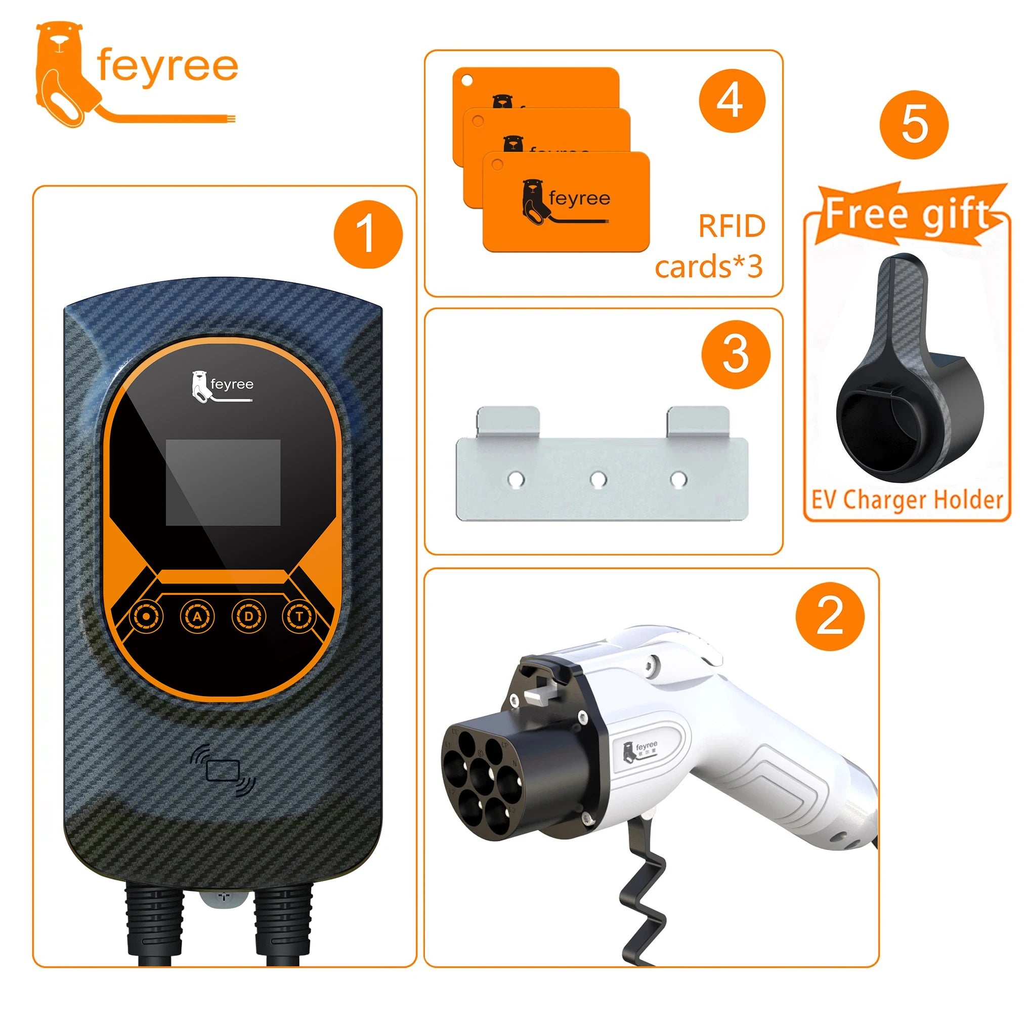 Smart EV Wallbox Charger - WiFi APP Control GB/T Electric Vehicle Charging Station - 32