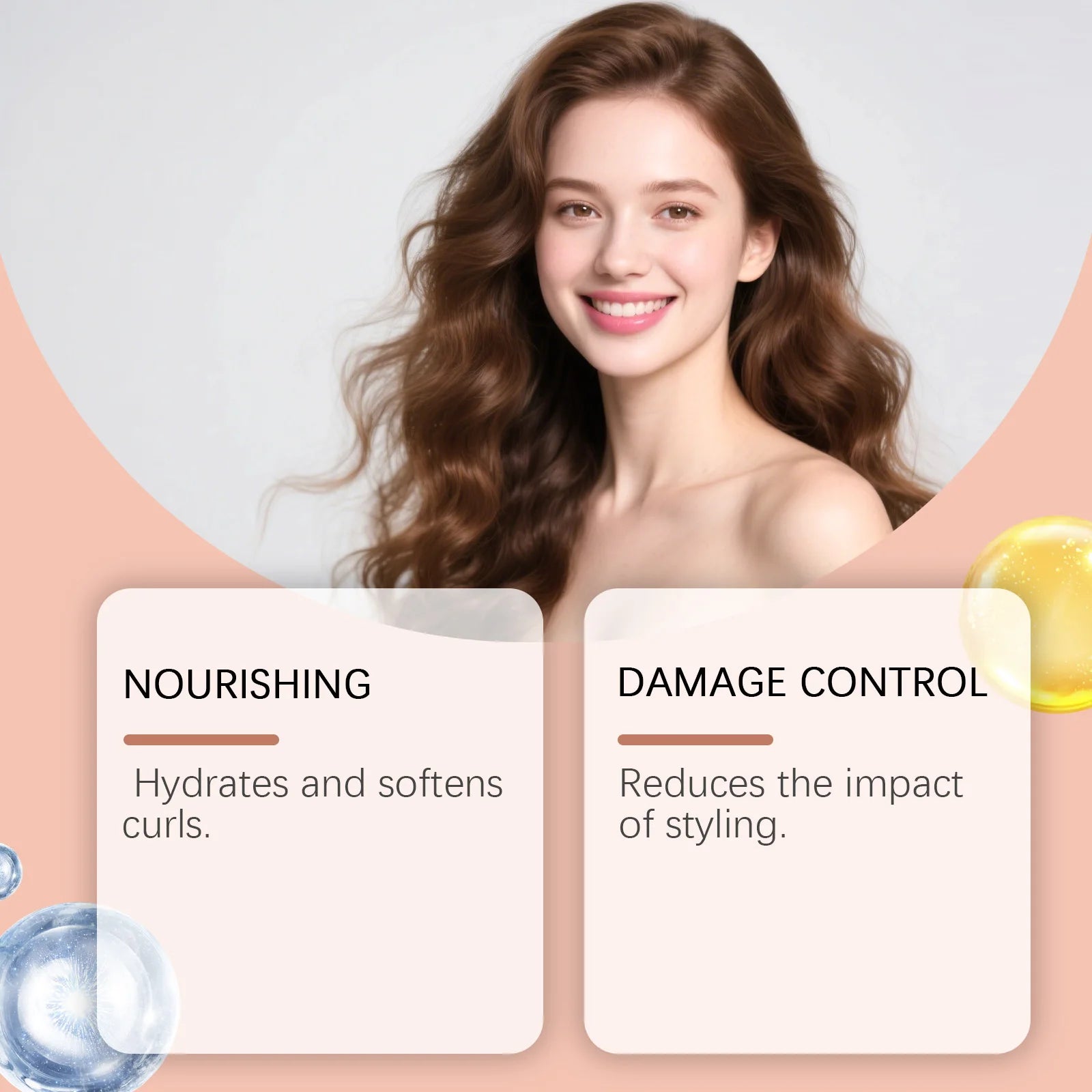Curl Defining Styling Cream with Castor & Coconut Oil for Natural Waves & Shine - 8