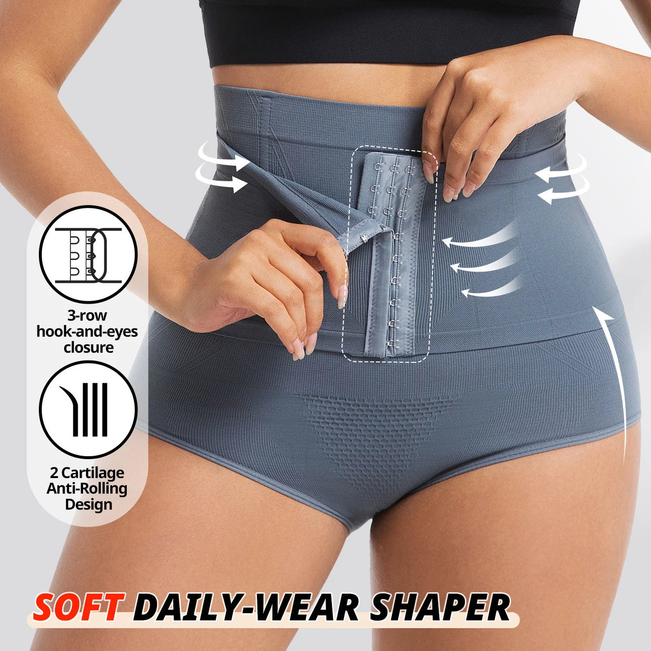 High Waist Tummy Control Seamless Body Shaper Panty for Women - 4