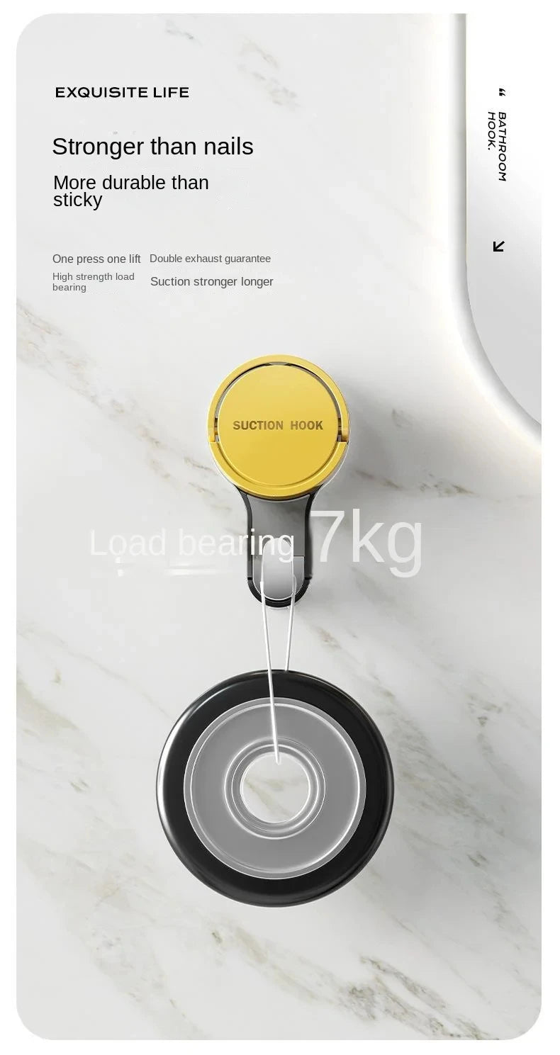 Heavy Duty Vacuum Suction Hooks | Traceless No-Drill Wall Hooks